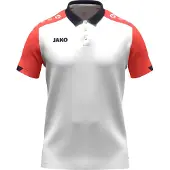 Jako Polo Unisex Dynamic - 6370, Couleur:blanc/coral/marine, Taille:XL