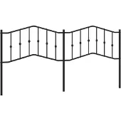vidaXL Tête de lit de rechange en métal noir 200 cm