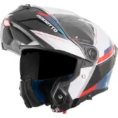 Bogotto Casque modulable FF404 Ezion, noir mat/blanc/rouge/bleu, 2XL