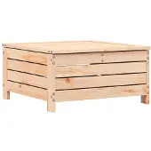 vidaXL Tabouret de jardin avec coussin Pin massif