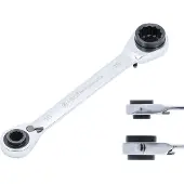 Kraftmann 30007 Clé à cliquet, 4 en 1, 10x13 - 17x19 mm