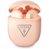 GUESS écouteurs sans fil bluetooth TWS + station d'accueil GUTWST82TRP (Triangle Logo) rose