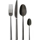 Sambonet Set de couverts 24 pcs. Rock acier inoxydable noir