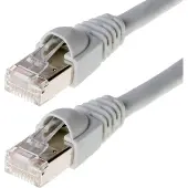 Telegärtner 100007973 RJ45 Network cable, patch cable CAT 6A S/FTP 1.00 m Grey double shielding, incl. detent, Flame-retardant 1 pc(s)