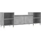 vidaXL Armoire TV gris béton 160x35x55 cm Bois composite