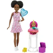 Barbie Skipper Poupée baby-sitter Ensemble de jeu d'anniversaire avec poupée bébé
