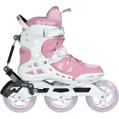 Powerslide Patins à roulettes Phuzion Argon Syncro Rose 110 Trinity, 3x, 110, 41