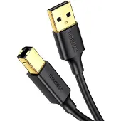 UGREEN Câble d'imprimante Usb 2.0 A-B Us135, plaqué or, 5M (noir)