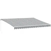 vidaXL Store avec éclairage LED Manuel Anthracite & Blanc 450x300 cm