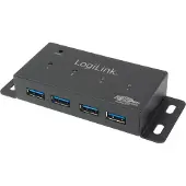 Logilink USB 3.0 HUB 4 ports, métal, alimentation incluse