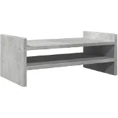 vidaXL Support d'écran gris béton 50x27x20 cm Bois composite