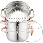 Klausberg Ensemble de cuisson à la vapeur 18 cm Or rose 4 pièces