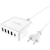 Celly PSUSBC60WWH chargeur d'appareils mobiles Universel Blanc Secteur Charge rapide Intérieure