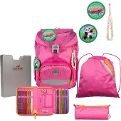 DERDIEDAS sac d'école ErgoFlex Exklusiv Eco Schulranzenset 5 pièces Pink Planet rose