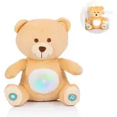 Chipolino Peluche Musique Boîte à musique, trois berceuses différentes, veilleuse brun clair