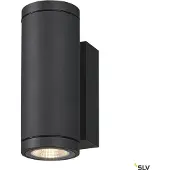 SLV Enola Round S Up/Down LED Applique murale anthracite CCT 3000/4000K Couleur de lumière réglable IP65