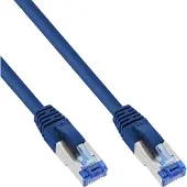 InLine 76807B Câble patch, S/FTP (PiMf), Cat.6A, 500MHz, sans halogène, cuivre, bleu, 7,5m