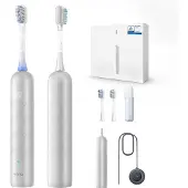 MOVA Fresh Pro 3DClean Brosse à dents électrique argentée, nettoyage 3D, contrôle intelligent via application, soin dentaire avancé