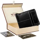 Always Wild Grand portefeuille zippé en cuir pour homme -