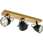 Eglo Lampe de plafond Gatebeck Bois à 3 lumières