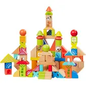 Howa blocs de construction en bois 100 pièces 6005