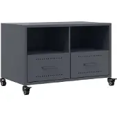 vidaXL Armoire TV anthracite 68x39x43,5 cm Acier