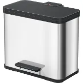 Hailo Öko Poubelle Trio Plus 3 x 9 Litres Acier inoxydable