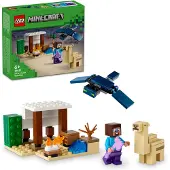 LEGO Minecraft Steve's Desert Expedition, jouet de construction pour enfants, Biom avec maison et figurines, jeu pour enfants de 6 ans, garçon et fille, idée cadeau pour les joueurs 21251