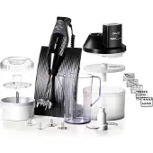 Bamix MX 105025 Mixeur plongeant, 200 watts, réservoir de 1 l, accessoire robot de cuisine, 2 vitesses, accessoire hachoir universel