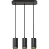 SLV ASTO TUBE, lampe suspendue, GU10, longueur de suspension 250 cm, 3x max. 10 W, noir