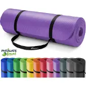 Tresko Tapis de Yoga Tapis de gymnastique Pilates 185x60x1,0cm Violet