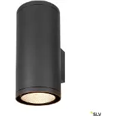 SLV Enola Round L Up/Down LED Applique murale anthracite CCT 3000/4000K Couleur de lumière réglable IP65