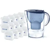 Brita Marella inkl. 12x Maxtra Pro 125978 Set de filtres à économie d'eau 2.4 l bleu