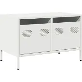 vidaXL Armoire TV blanche 68x39x43,5 cm Acier laminé à froid