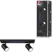 Paulmann Plafonnier , Zyli, dimmable, Noir, Salle de bains, Métal, Moderne