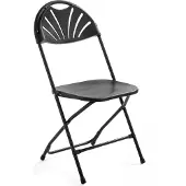 Oviala Chaise pliante noire en plastique - Rekkem