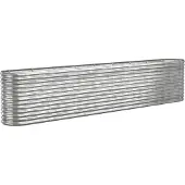 vidaXL Parterre surélevé Acier revêtu par poudre 332x40x68 cm Argenté
