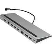 Value 12.99.1117 laptop dock/port replicator Wired USB 3.2 Gen 2 (3.1 Gen 2) Type-C Grey