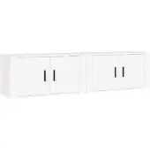 vidaXL Armoires murales TV 2 pcs. Blanc 80x34,5x40 cm