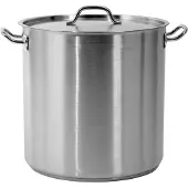 TRIZERATOP Casserole haute avec couvercle en acier inoxydable 21/0, 40 cm, 50,3 l