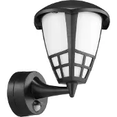 Macleans Applique avec capteur MCE518 B 1xE27 noir IP65 max 60W