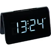 TFA-Dostmann TFA - Réveil radiocommandé numérique ICON 60.2543 - noir, LED blanche noir, LED rouge