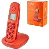 Gigaset Téléphone fixe sans fil A170 rouge 50 numéros agenda / 10 tons