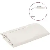 vidaXL Housse de remplacement pour parasol sable blanc 300 cm
