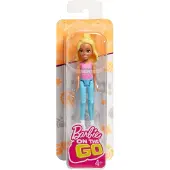 Barbie MATTEL FHV57 On The Go Puppe (blond avec chemise rose)