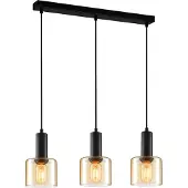 ITALUX Lustre Santia moderne noir PND-65342-3-BK+AMB