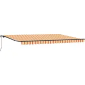 vidaXL Marquise rétractable jaune et orange 500 x 350 cm