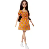 Mattel Poupée Fashionistas en robe Polka-Dot à épaules dénudées