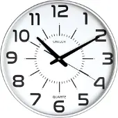 Unilux Horloge murale MAXI POP GREY 400094488 +Battterie gris métal
