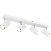 Globo Lighting Plafonnier - blanc mat - métal - 4-flamme - L 60 cm